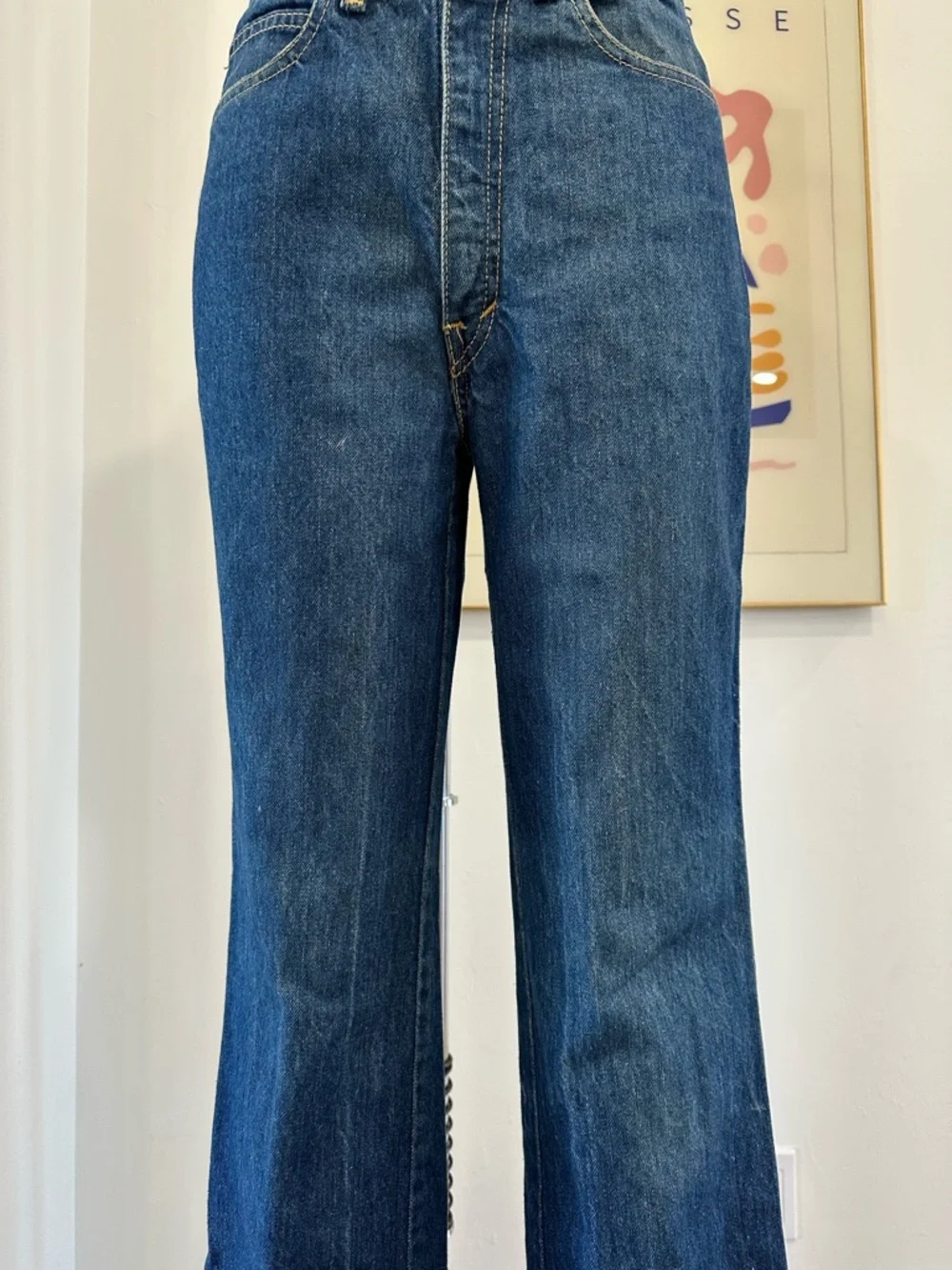 Vintage 70’s Classic High-Rise Straight Leg Jeans - Picture 7 of 16